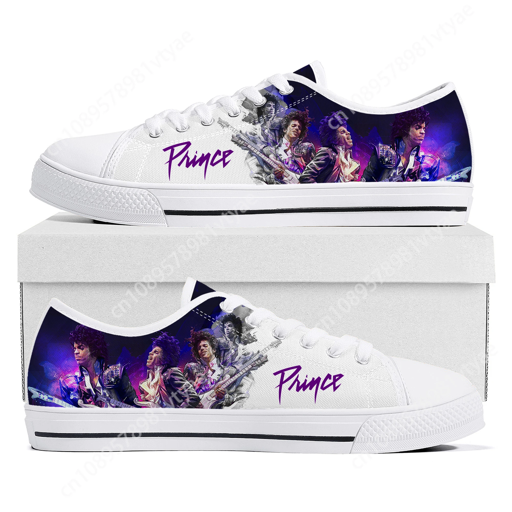 Prince Rogers Nelson Purple Rain Low Top High Quality Sneakers Men Women Teenager Canvas Sneaker Casual Couple Shoes Custom Shoe