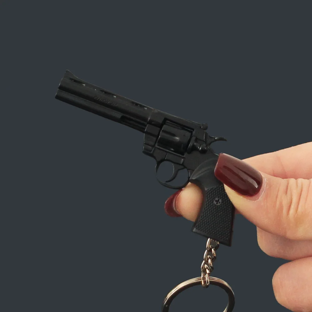 7cm arma de jogo destacável pistola metal pequeno modelo mini roda esquerda pingente chaveiro ornamento coleção artesanato presentes brinquedos