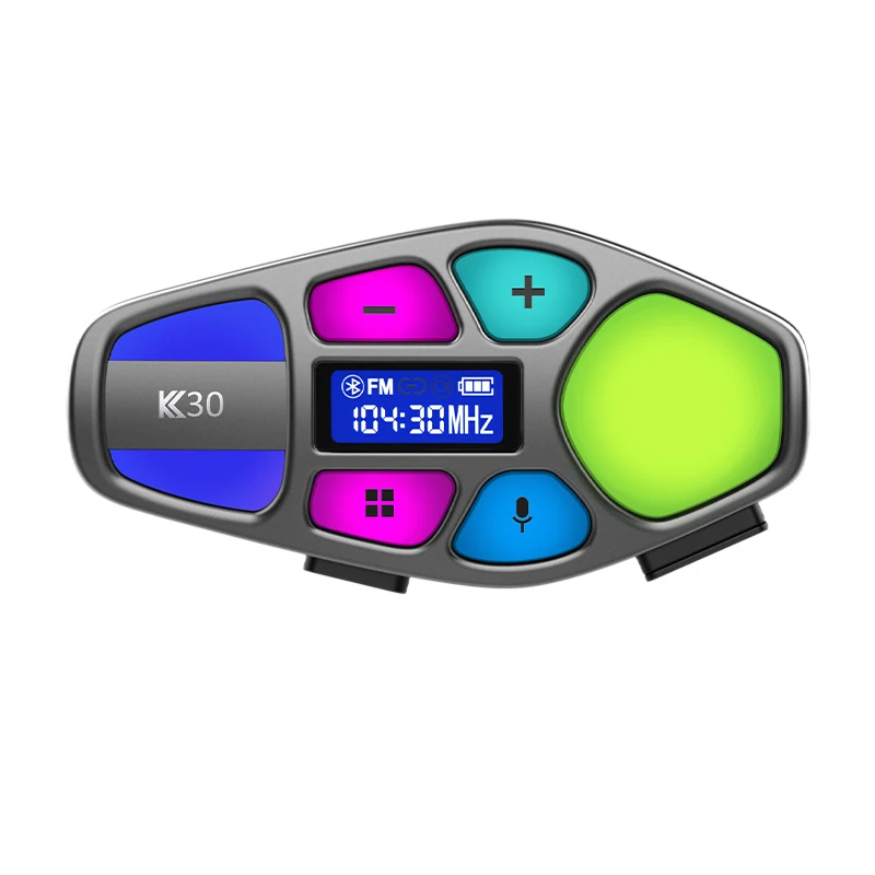 

Universal Pairing Motorcycle Bluetooth Headset Helmet Communication System with Music Sharing LCD Screen for Riding Safety