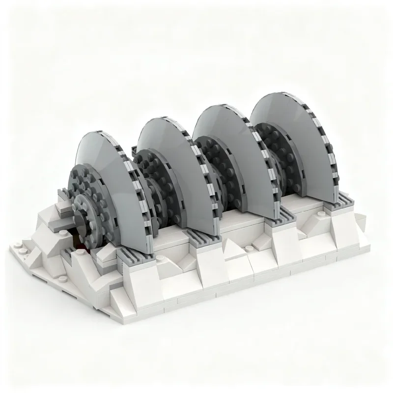 

NEW 284PCS Star Battle Movie Scene MOC Hoth 4 Tier Main Power Generator Model DIY Creative Display Assembly Building Blocks Gift