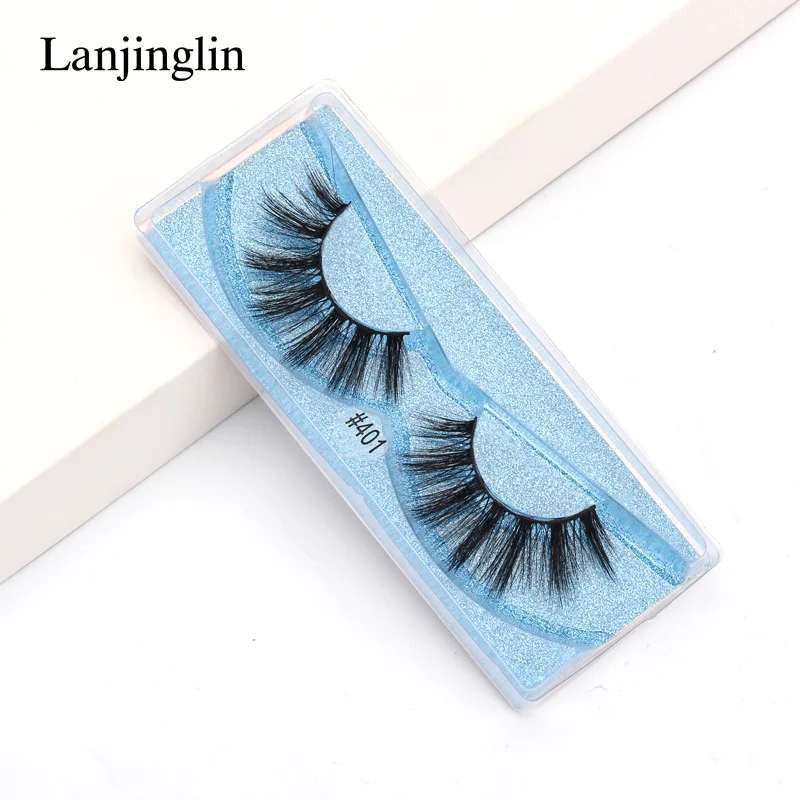 Lanjinglin 10-100Pcs False Eyelashes Dramatic Thick 3D Mink Lashes Extension Make up Fake Lashes Wholesale Cílios maquillaje