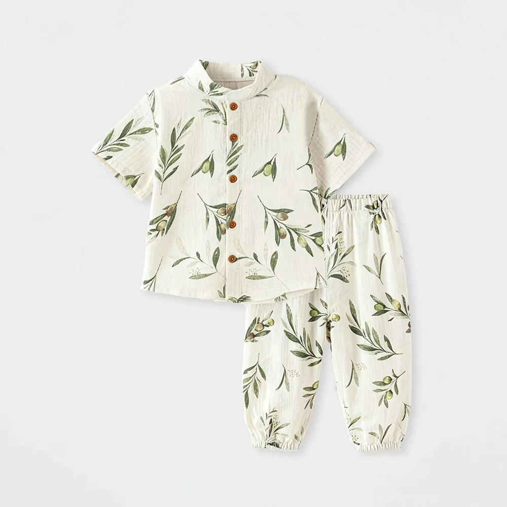 Baby Boy Clothes Sets Cotton T-shirts Shorts For 0-6 Years Boys Kids Summer Wear Original Yarn Muslin Baby Boy Suit Clothing 4