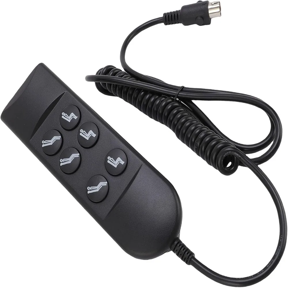 6 Button Power Recliner Controller 5 Pin Connector 2 Motor Support Lift Chair Remote ABS Extension Cable Compatible