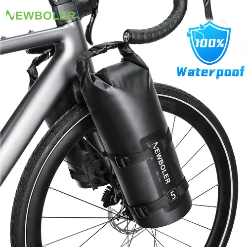 Imagen 1 del producto NEWBOLER 2025 bolsa portátil impermeable para horquilla de bicicleta 5L bolsa portátil para bicicleta bolsa para patinete eléctrico bolsa frontal para bicicleta bolsa para horquilla de bicicleta