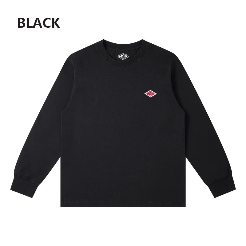 

2025 Exported to Japan Spring Autumn Long Sleeved T-shirt Men/Women Same Embroidery Brand Cotton O-Neck Loose Sweatshirt Tops