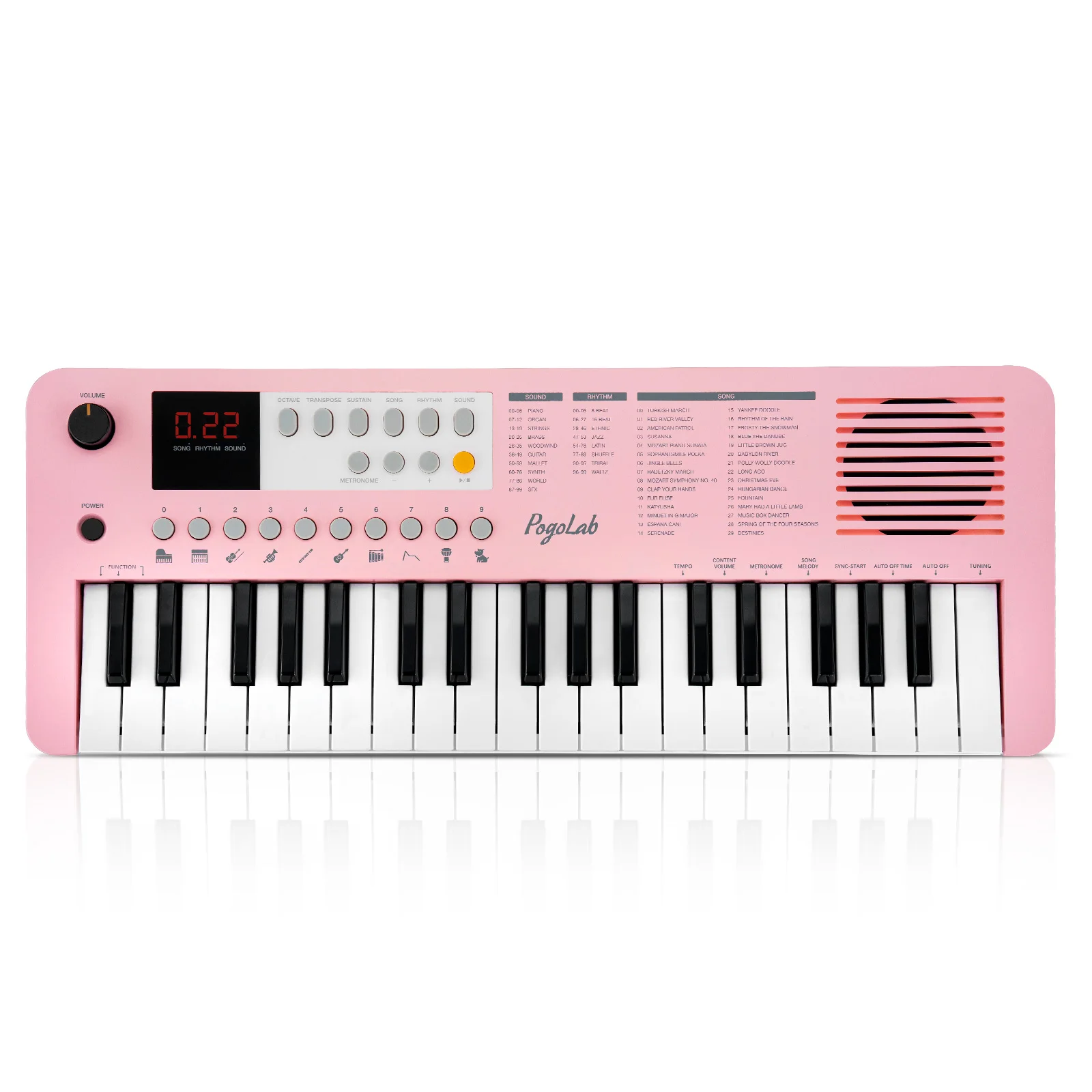

Pogolab Pro-Response 37-Key Educational Keyboard - Led Workflow + Transpose/octave Shift for Music Classrooms & Home Studios