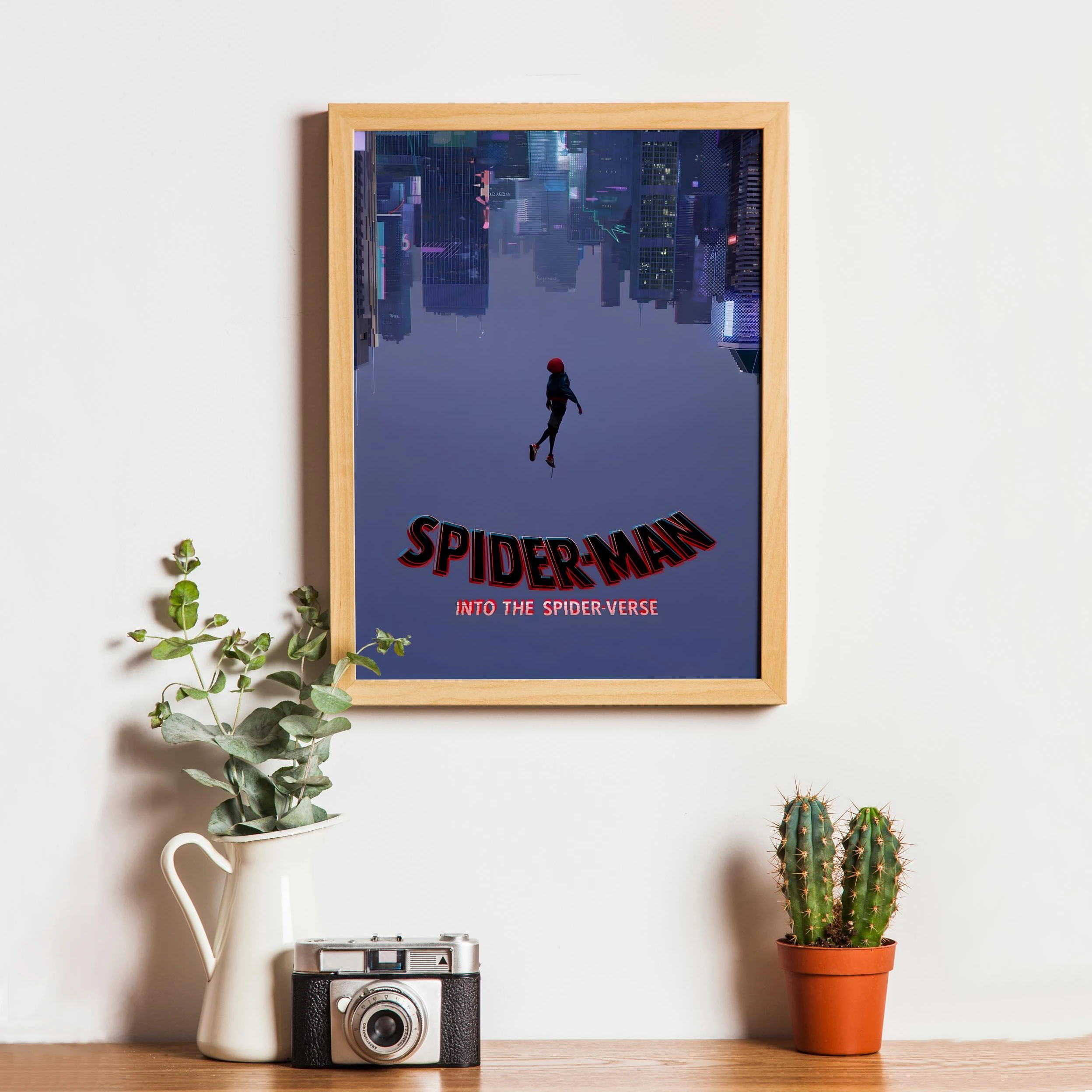 

Spiderman Into the Spiderverse Poster Print Disney Movie Canvas Poster Superhero Wall Decor Poster Home Decor Boys Bedroom Gift