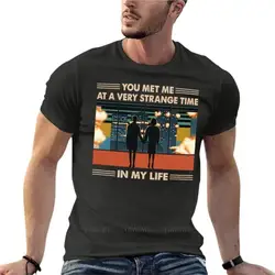 Fight Club You Met Me At A Very Strange Time In My Life Oversized T Shirt Custom Men Clothing Short Sleeve Streetwear Big Size T