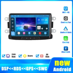 Android 14 per Dacia Sandero Duster Renault Captur Lada Xray 2 Logan Car Player Multimedia GPS Stereo Radio Carplay IPS DSP 64GB