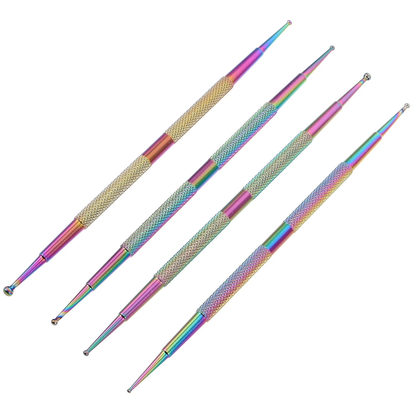 4-delige Dot Nail Pen Kit Tools Strass Picker RVS Pennen 4 voor nagelontwerpen Ambachten Veelzijdig