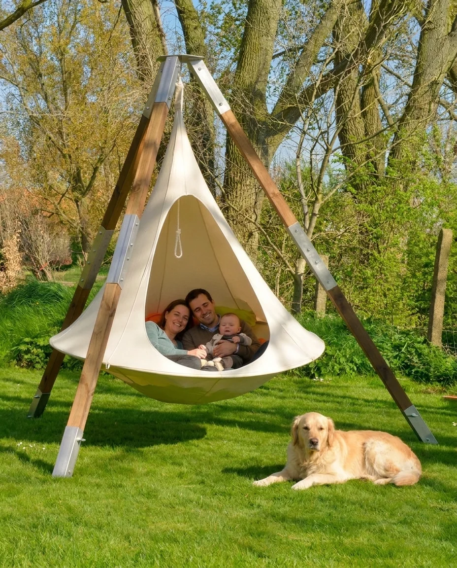 Hamac portable imperméable multifonctionnel pour le camping en plein air, le voyage, la décoration de jardin et de terrasse
