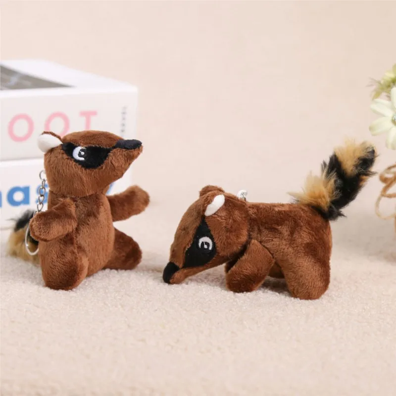 11CM Uroczy breloczek z pluszową wiewiórką, miękka maskotka, dekoracja, zawieszka do torby, prezent urodzinowy dla dziewczynki