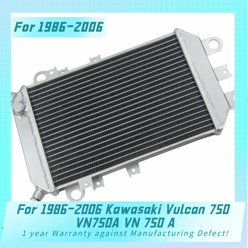 Aluminum Radiator For 1986-2006 Kawasaki Vulcan 750 VN750A VN 750 A  Cooler Cooling Coolant 1986 1987 1988 1989 1990 1991 1992