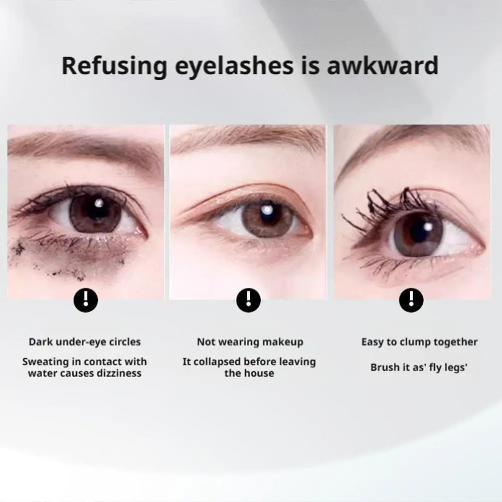 Mascara en Tube d'acier, brosse spirale spéciale, Mascara imperméable en Fiber de soie longue durée, gardez les cils recourbés pour le maquillage long du temps