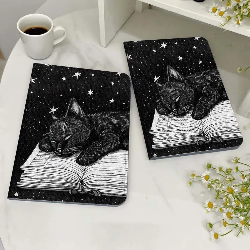 

Black Cat Moon Art For Honor MediaPad MatePad 6 7 X8 M5 M6 V6 V7 T5 T10 T10s 10 11 SE C5e X8a Pro Lite Tablet Case