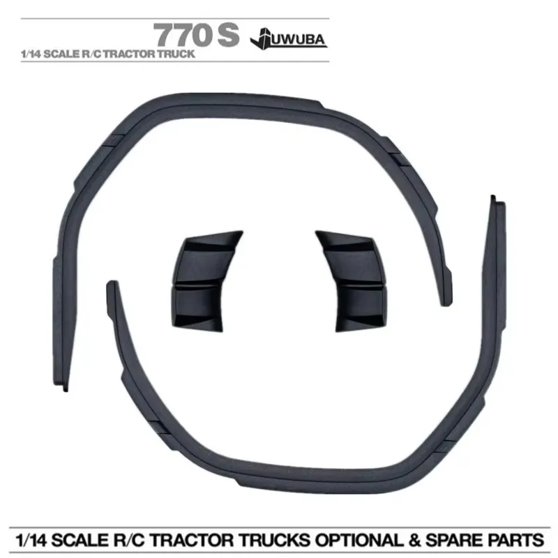 770S Wheel Eyebrow Fender 1 Pair CBB-H30 Black For 1/14 Tamiyaa RC Truck 6X4 56368 8X4 56371 4x2 56379 Scaniaa Toy Model Parts