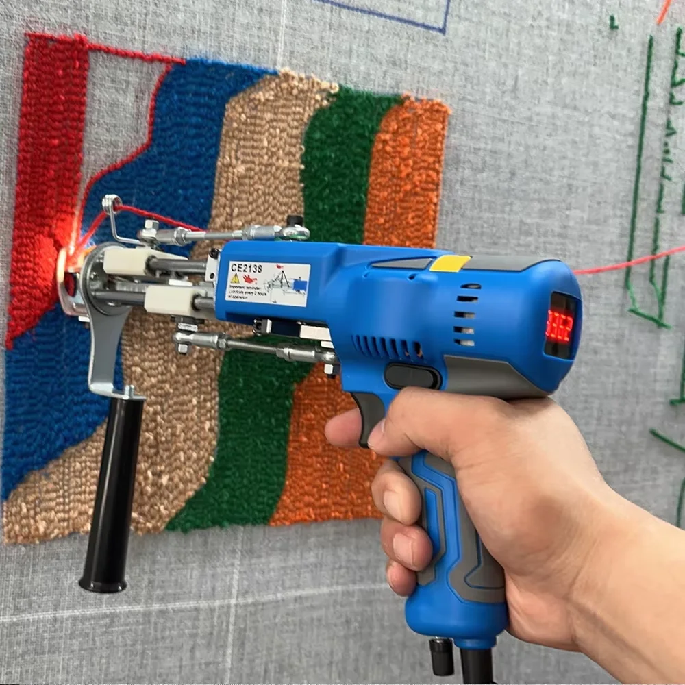 AK-V Brushless Tufting Gun Cut Pile&Loop Pile Rug Tufting Machine Handheld Carpet Weaving Flocking Tool For DIY Rug Making Craft