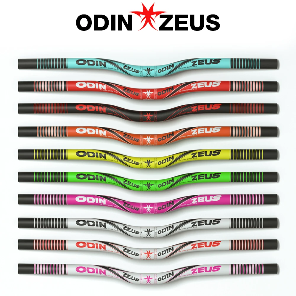 AliExpress NONE ODINZEUS 10 Color Full Carbon Fiber MTB Handlebar Flat/Rise 31.8mm Lightweight 580-740mm UD/3K Glossy Black For Mountain Cycling
