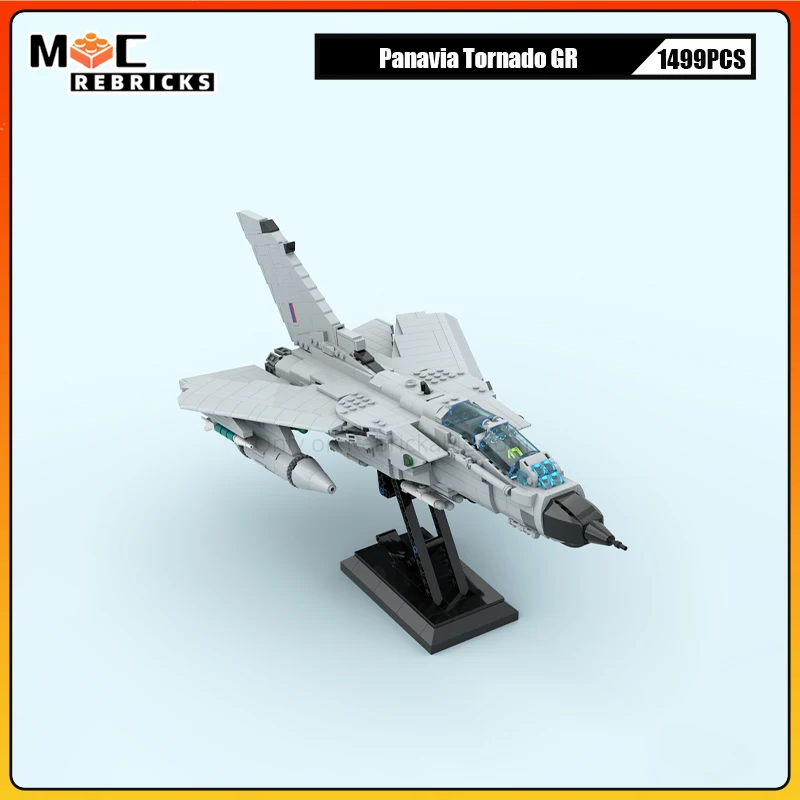 

Совместимые военные строительные блоки MOC, модель истребителя Panavia Tornado, набор «сделай сам», сборные кирпичи, игрушки, подарки