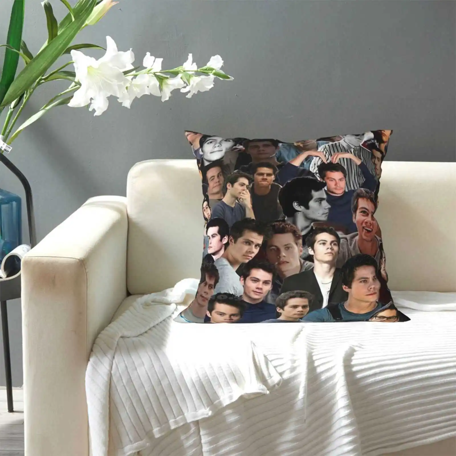 Dylan O\'brien Collage Home Sofa Car Cushion Cover Pillowcase Maze Runner Newt Dylan Obrien Teen Wolf Stiles Stilinski Thomas