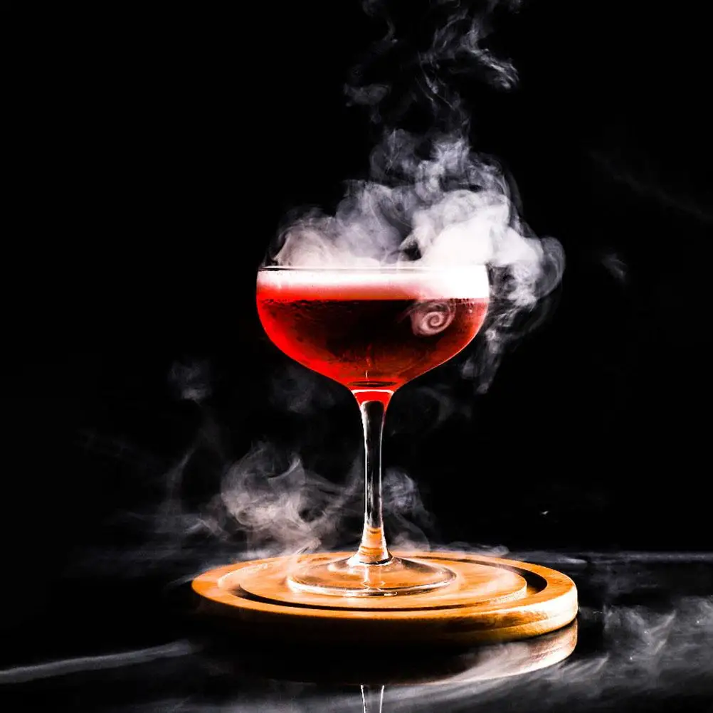 1 set PC Plastic Smoke Hood Tool With Base Cocktail Smoke Lid Snack Smoking Cover For Party Kitchen Dining Grill Accessory