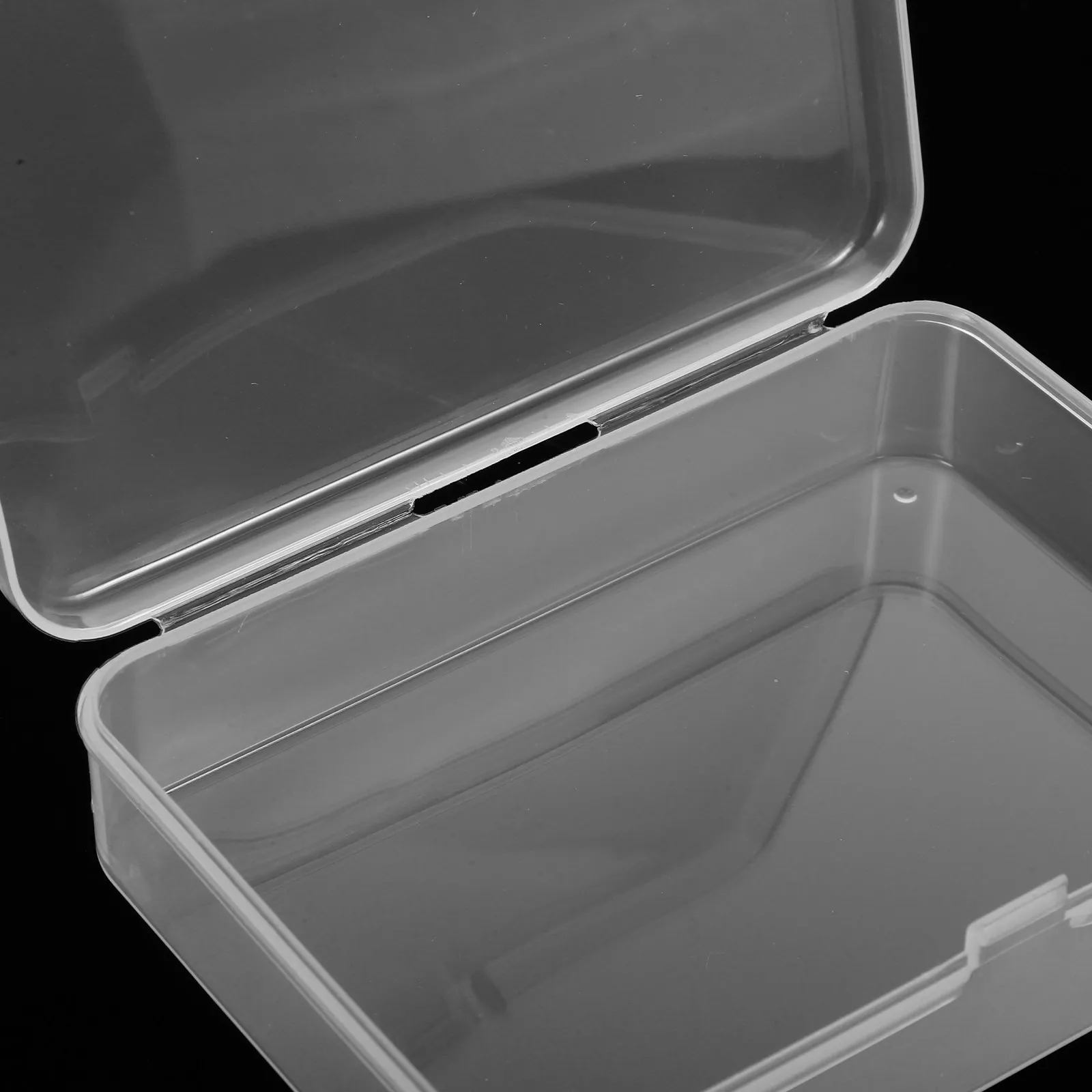 10Pcs Small Clear Storage Box Stackable Transparent Plastic Container with for Game Cards Playing Cards Scrapbooking