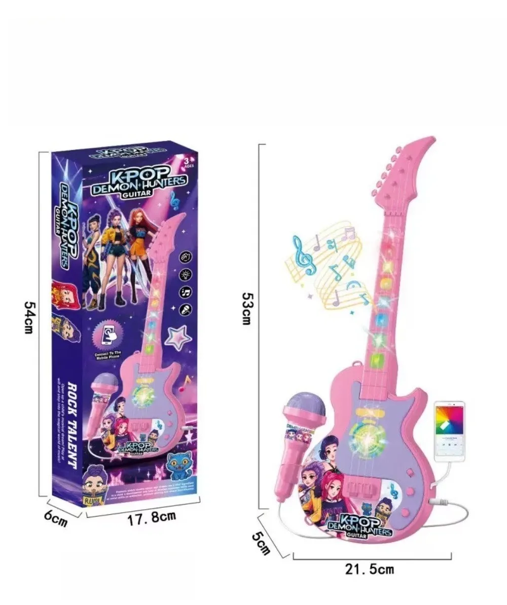 

Kpop Demon Music Microphone Children's Toy with Light Microphone Can Play Songs Toy Halloween and Christmas gifts for children