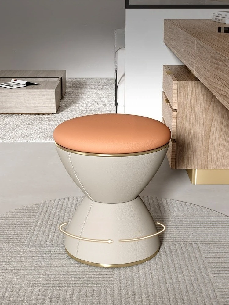 

Home Furniture Makeup Stools Bedroom Dressing Stools Hourglass Nail Chairs Simple Modern Small Round Stool Rotating Makeup Chair