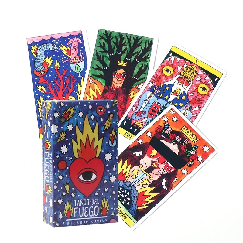 Tarot del Fuego Cards Tarot for Deck Oracles Electronic Guide Book Game Toy by Ricardo Cavolo