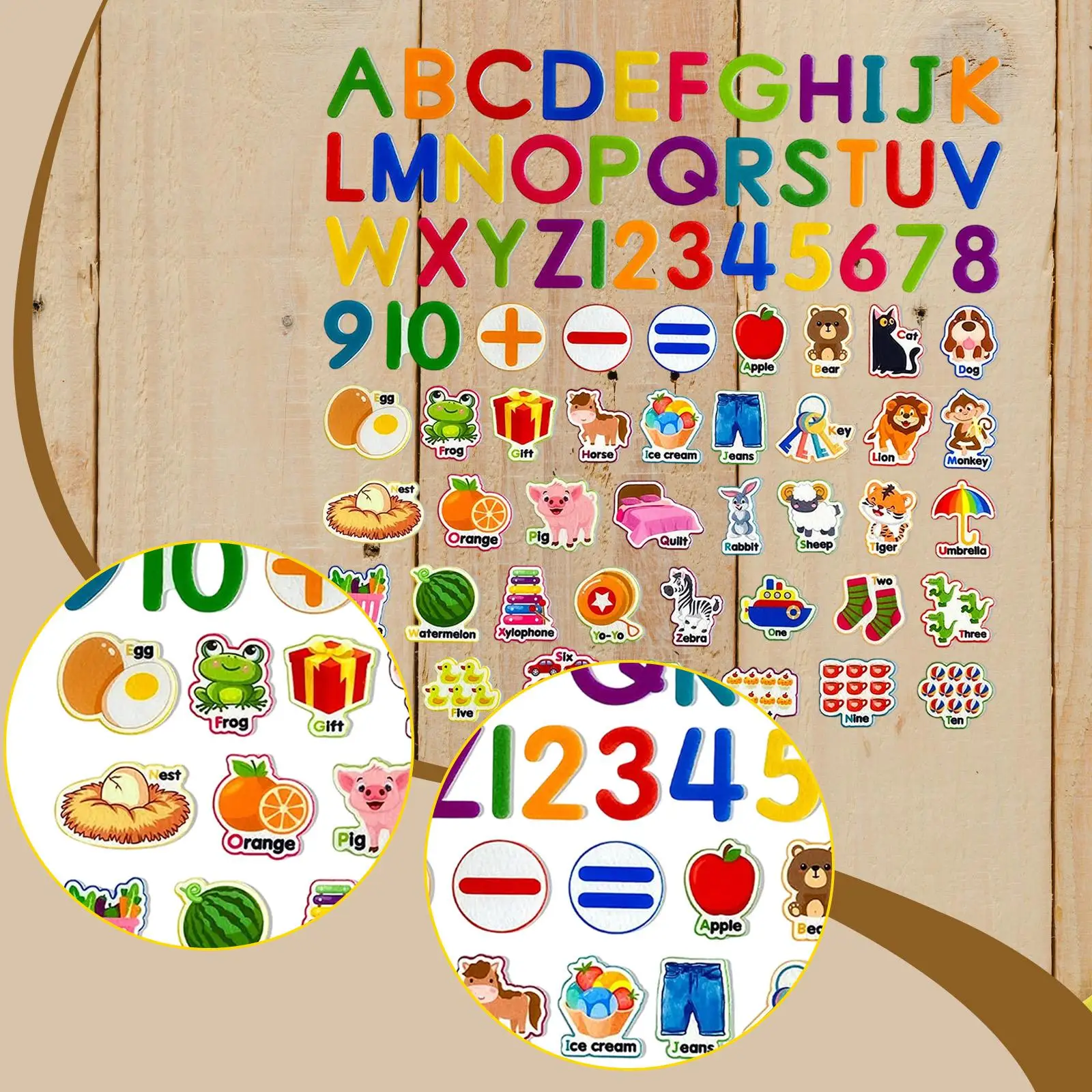 75Pcs Felt Board Pieces Set Kindergarten Basic Recognition Precut Felt Figures Alphabet Numbers