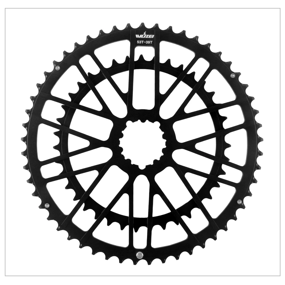 WUZEI Rennrad 3-Schrauben-Direktmontage-Kettenblatt 2x8 9 10 11 12 Gang Fahrrad-Doppelkettenblatt aus Aluminiumlegierung – Detail 14