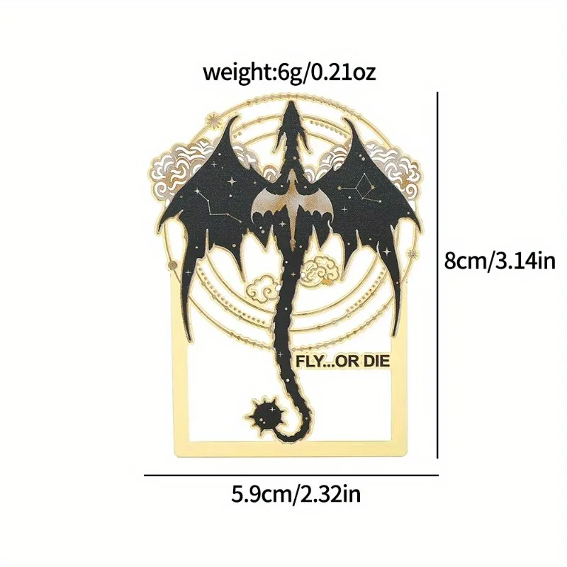 الرابع أجنحة الشرير الأسود التنين المرجعية للنساء الرجال كتاب عاشق الهدايا المعدنية الذهب اللون التنين بطاقة جمع الهدايا