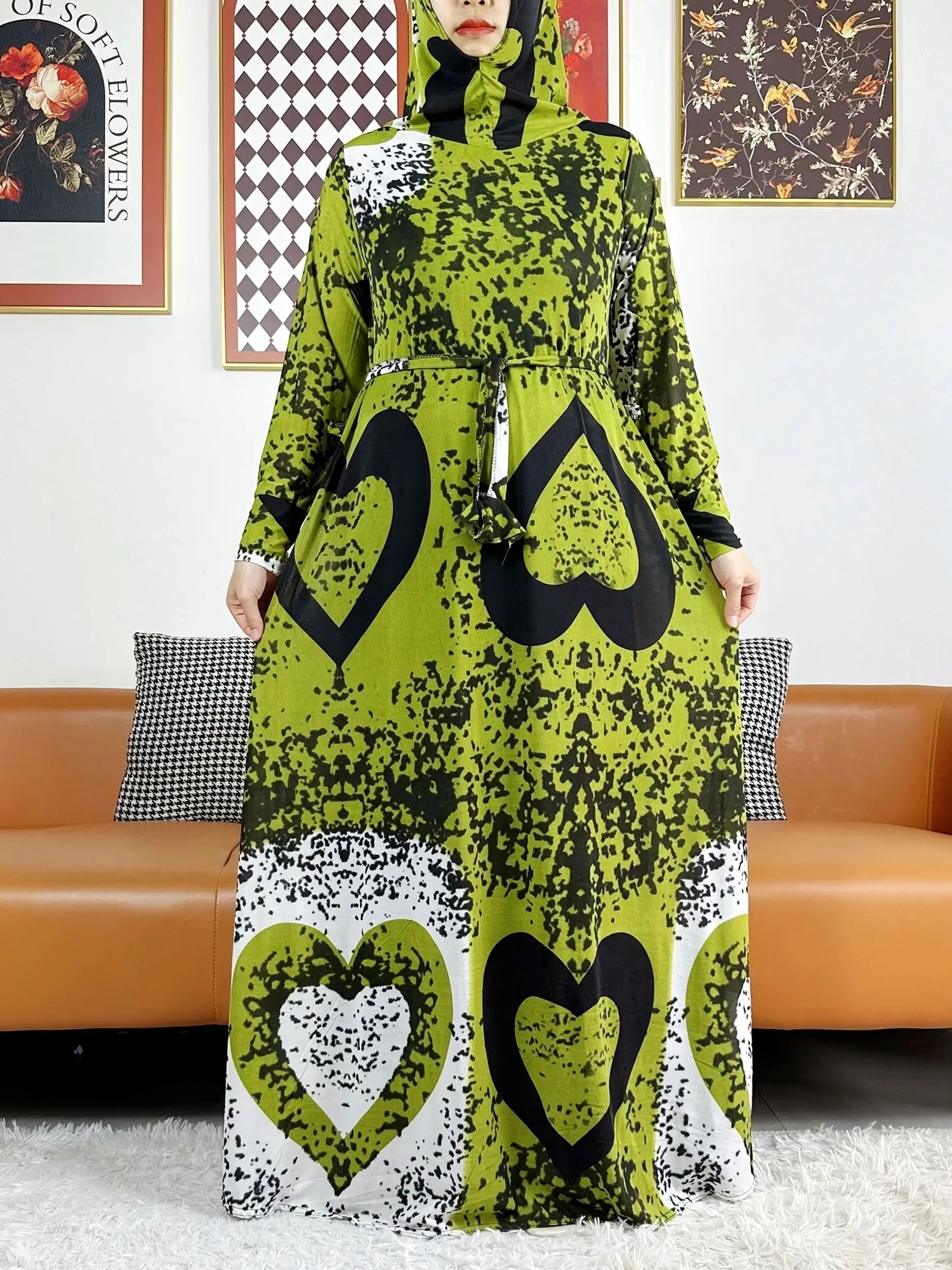 Ensemble une pièce pour jeunes filles musulmanes, Robe Abaya à capuche, ensemble de prière du Ramadan, foulard arabe dubaï, Robe longue, Robe de soirée islamique