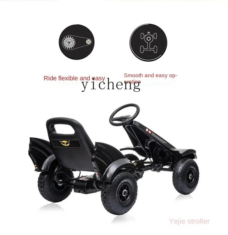 Tqh Children's Four-Wheel Go-Kart Pedal Toy Large Small Size Fitness Sports Stroller Boys and Girls Baby Bicycle Racing