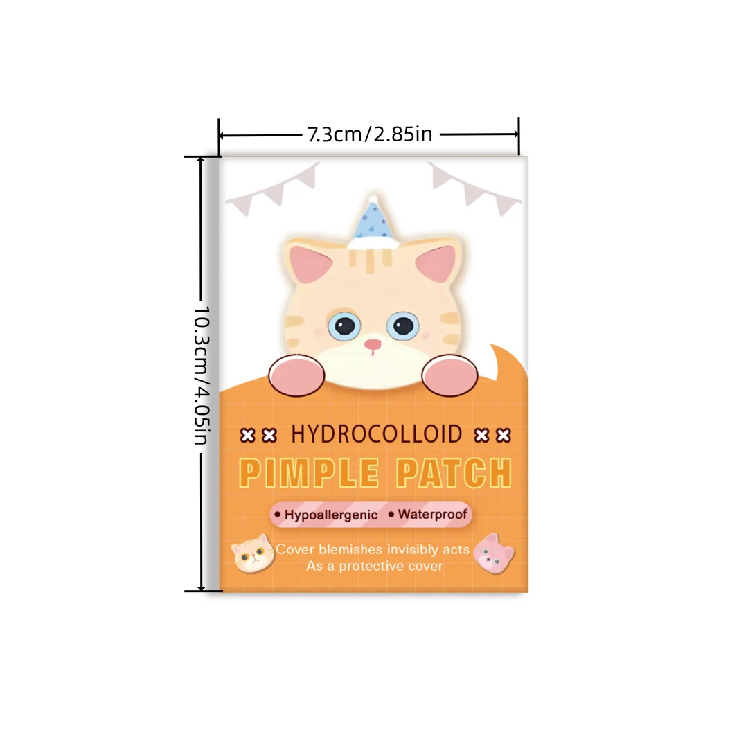 40 قطعة من رقع حب الشباب بحمض الساليسيليك - ملصقات غير مرئية ولطيفة على شكل قطة لمحاربة البثور وتهدئة البشرة