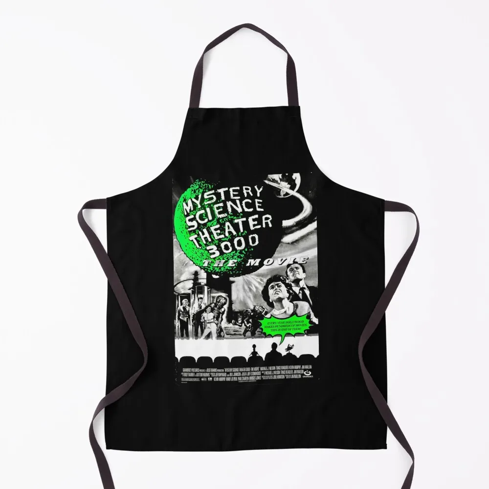 

MST3K The Movie Black and White Poster Apron home women Kitchen Items For Home chefs Apron