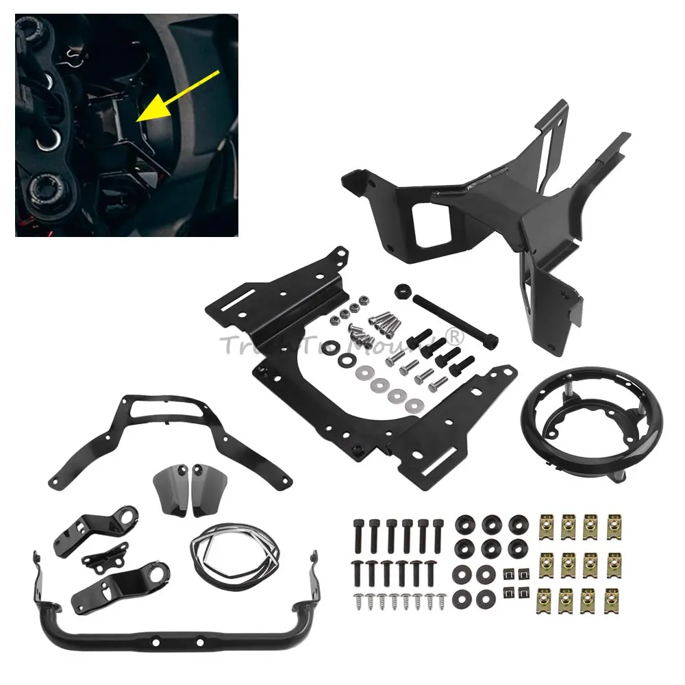 Front Fairing Bracket Mount Kit and Headlight Mounting Bracket Ring For Harley Softail Low Rider El Diablo FXRST 2022 Motorcycle