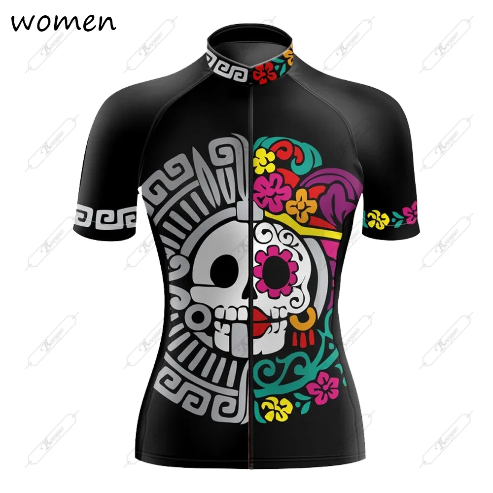 2022 New Mexico Cycling Jersey Women Bike Mountain Road MTB Top Female Bicycle Shirt Short Sleeve Racing Riding Clothing Summer