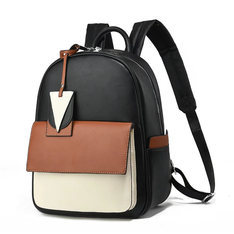 

High Quality Fashion PU Leather Bacpack Female Luxury Travel Large Capacity Pack Ladies School Bag Daily Knapsack Women Rucksack