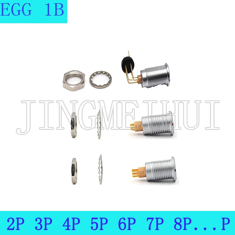 

EGG 1B 2 3 4 5 Pin Aviation Metal Circular Push-pull Self-locking Lndustrial Female Socket Connector Nut Fixing, Key (G)