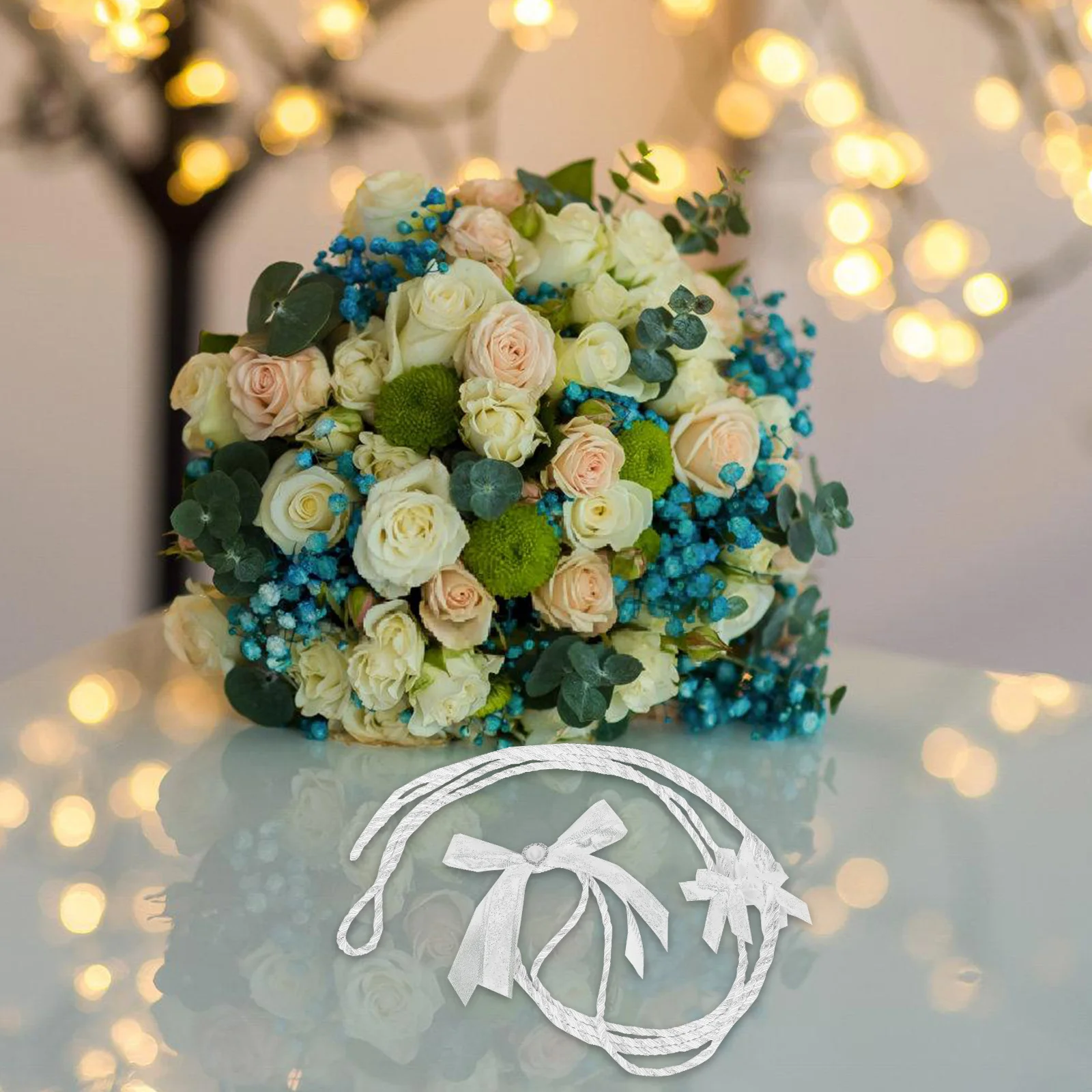 حبل لاسو الزفاف - حبل إيقاع يدوي أنيق للاحتفال - حبل توحيد الزفاف قابل لإعادة الاستخدام مع المعلقات - الزواج التقليدي #1