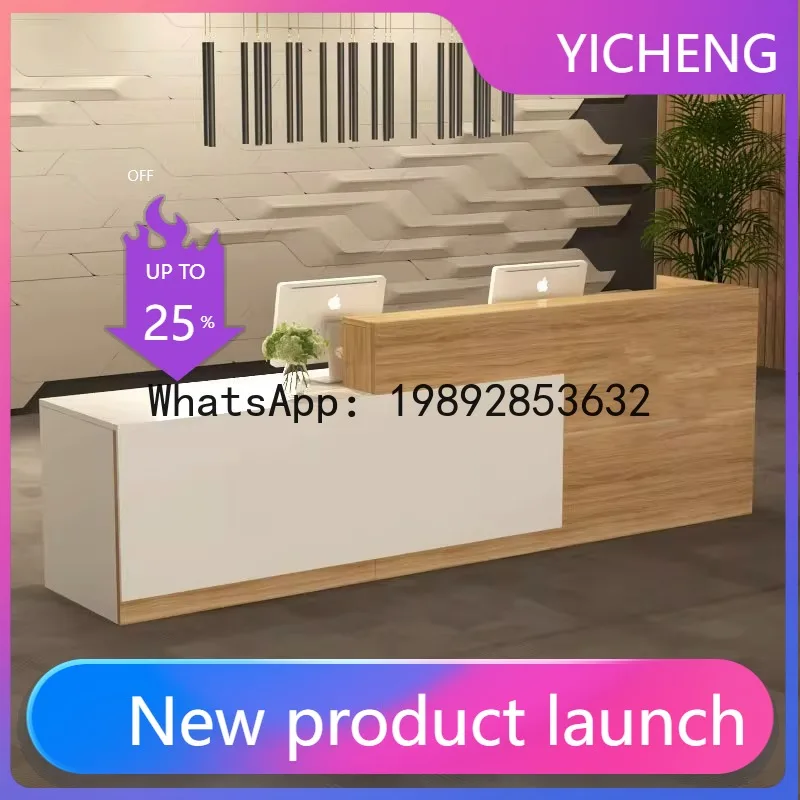 

Hys cashier counter marble reception desk office table clothing store small counter