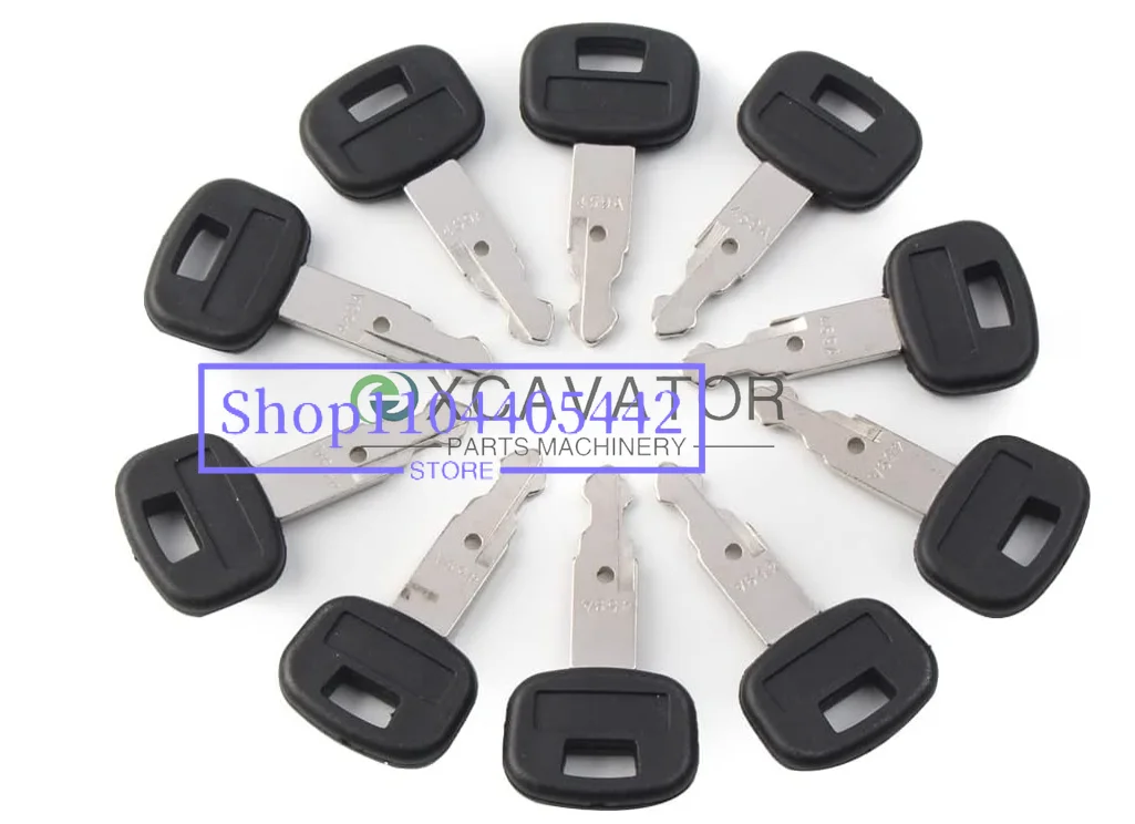 10PCS Kubota 459A Keys Excavator Accessories FITS or Microdig Excavator Keychain 15 20 30 155 161 163 Ignition Key
