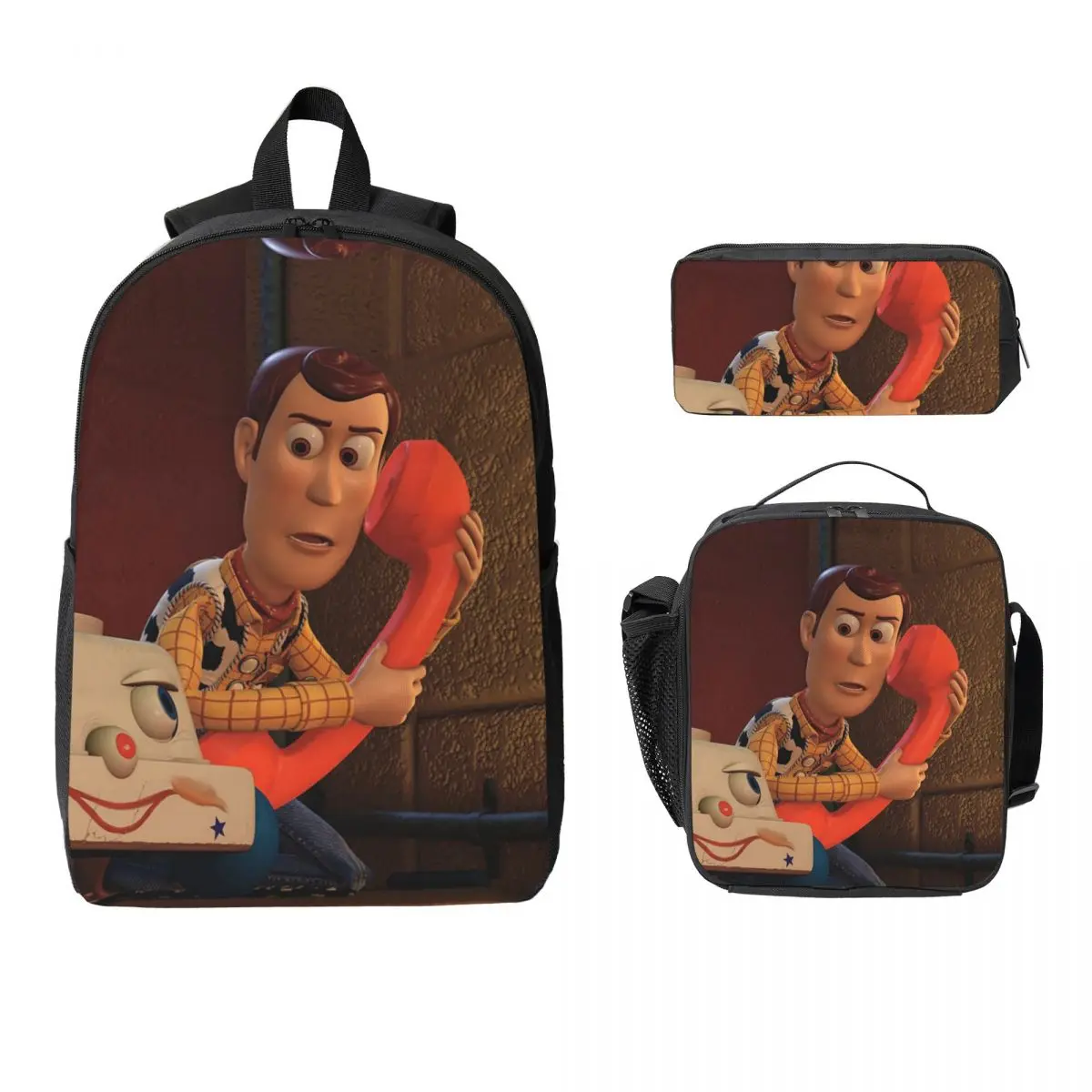 

Toy Story Backpack Student Boys Girls BookBag School Bag Laptop Shoulder Bags 3ps Insulated Lunch Bag Pencil Case