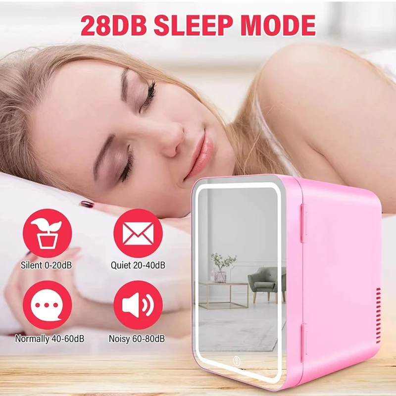 Portable beauty mirror small refrigerator car home dual-use 8L large capacity heating cooling multi-function mini refrigerator