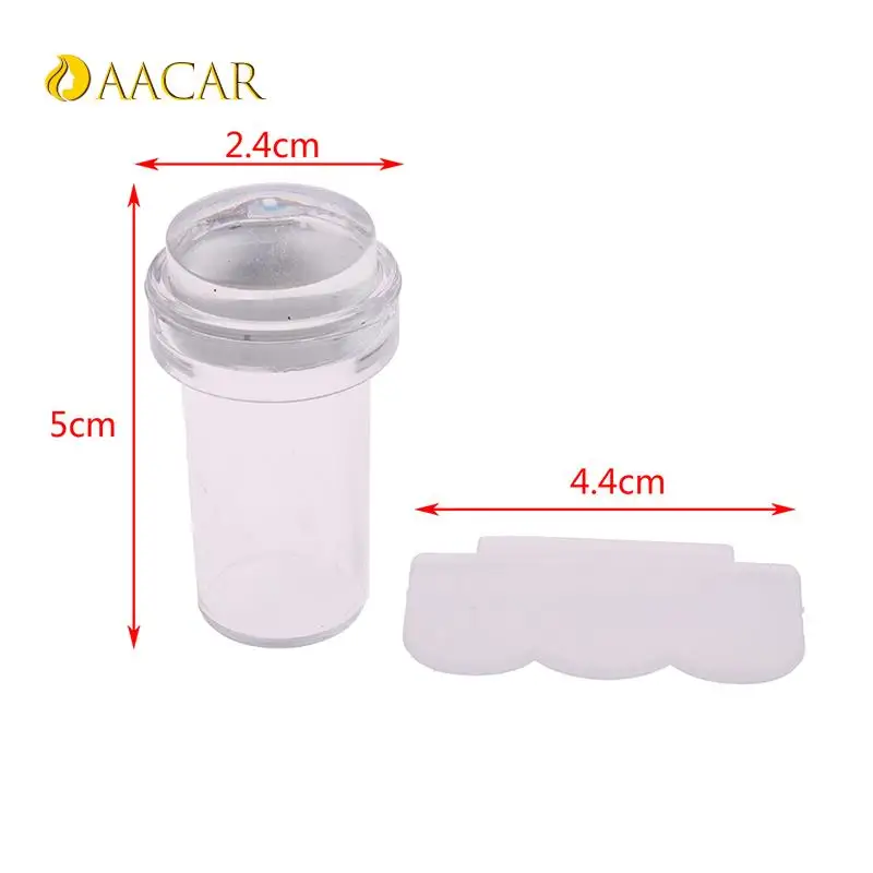 Scraper Set Silicone Nail New 1set Pure Clear Jelly Nail Art Stamper Stamp Template Tools Nail Salon