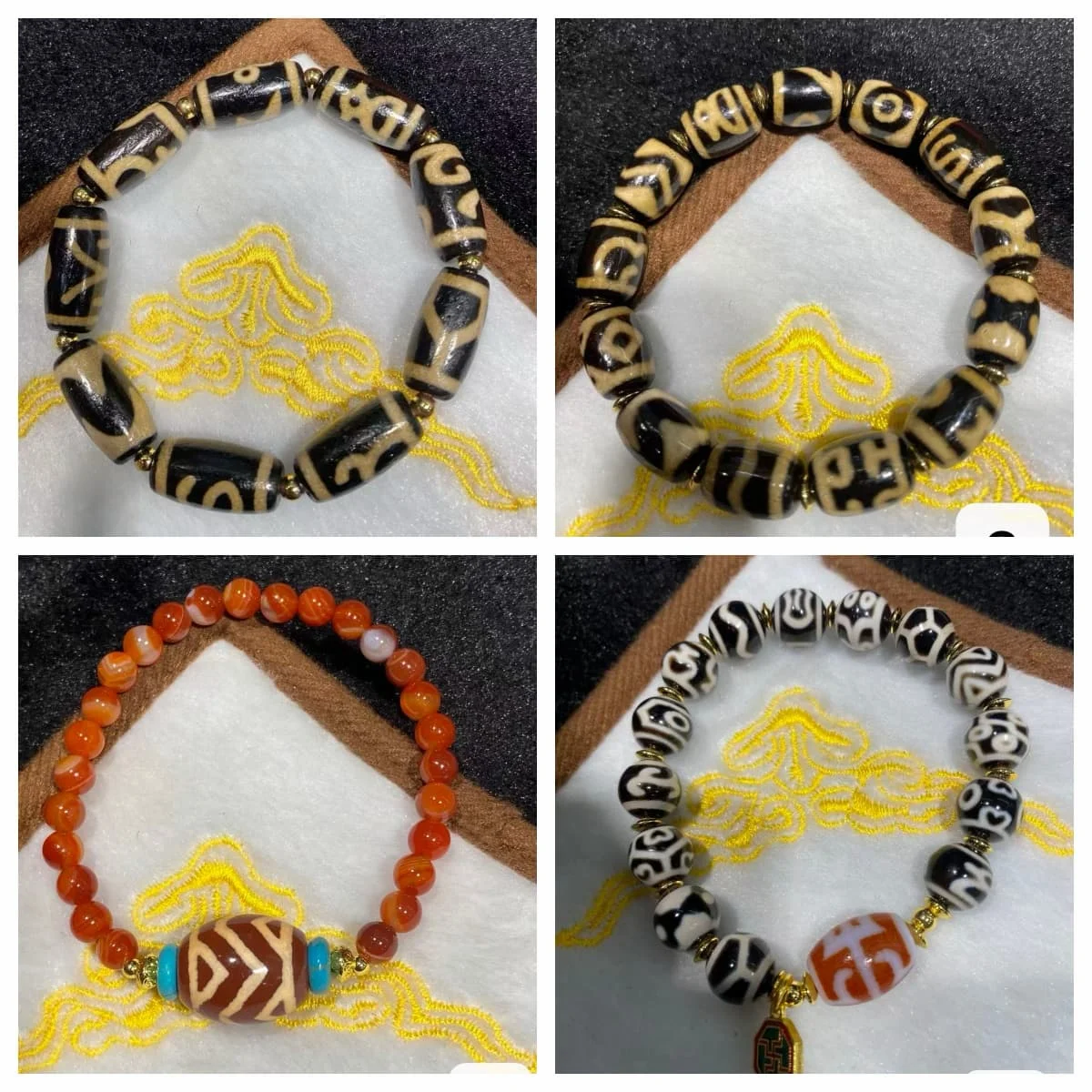 1pcs Live Hot-Pick Multi-Treasure Agate Dzi Bead Bracelet Great Quality Men Women Full Set High Cost-Performance Chinese Totem