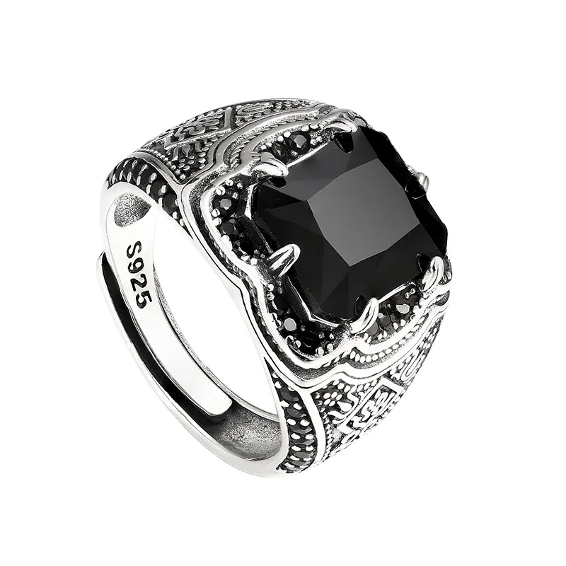 bocai-s925-sterling-silver-rings-for-men-retro-enchase-pattern-inlaid-tangent-plane-black-agate-punk-fashion-jewelry-wholesale