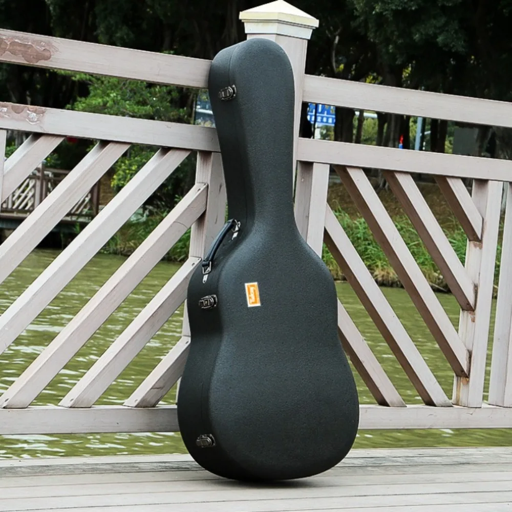 Travel Portable Guitar Hard Case Waterproof Shockproof for 38/39/40/41 Inch Acoustic/Electric Guitars Durable Hard Shell