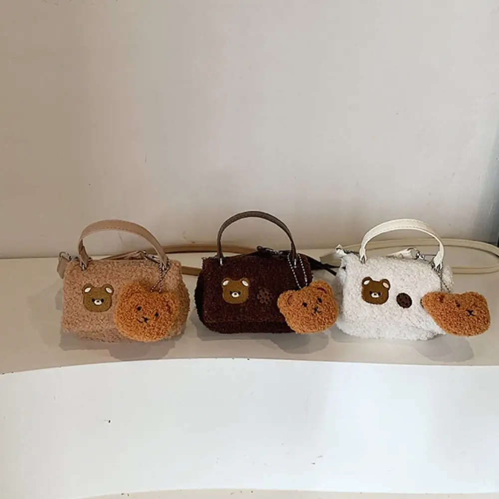 

Casual Pendant Bear Crossbody Bag Cartoon Small Mini Message Bag Korean Style Cute Cookie Handbag Travel